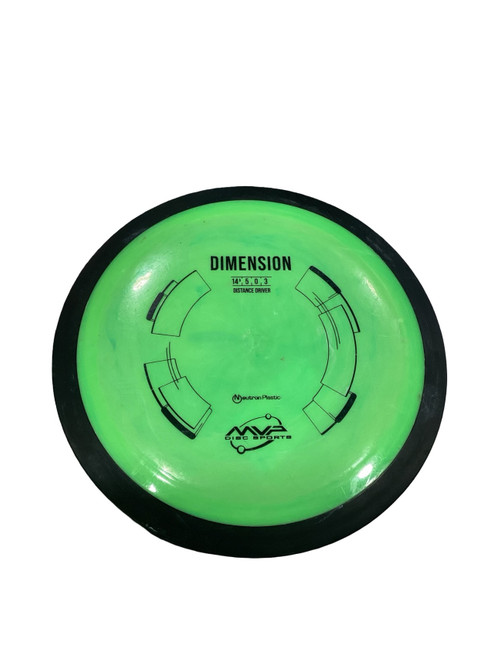 Vist Large View of Product Image Which is Used MVP DIMENSION Disc Golf Driver Neon Green