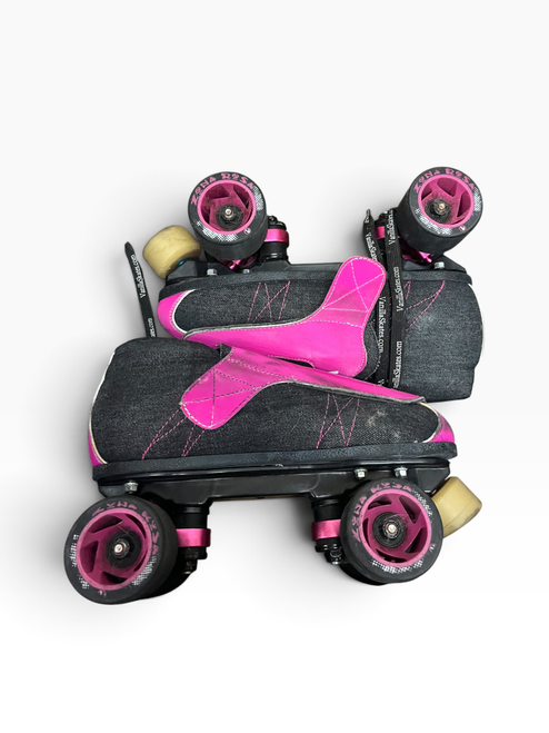 Vist Large View of Product Image Which is Used VNLA QUAD Senior Roller Quad Skates Black Adjustable