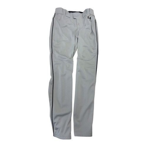 Vist Large View of Product Image Which is Used Under Armour ADULT GREY BLACK PIPE BB/SB Pant Mens Grey And Black MD