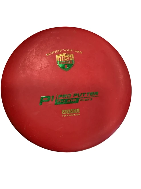 Vist Large View of Product Image Which is Used Discmania P1 D-1 LINE Disc Golf Putter Red 174g