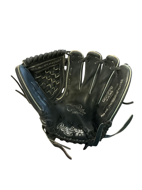 Vist Large View of Product Image Which is Used Rawlings GOLD GLOVE SOFTBALL BB/SB Glove RH Throw Black 12 1/2"