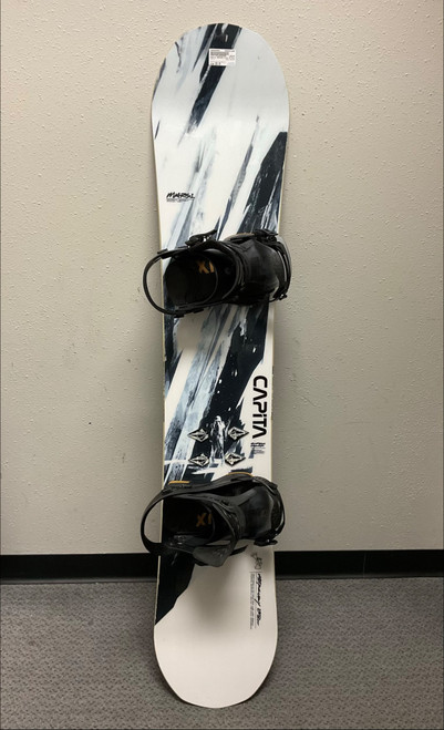 Vist Large View of Product Image Which is Used Capita MERCURY Mens Board/Bindings Black And White 158 cm