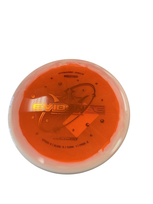Vist Large View of Product Image Which is Used Dynamic Discs EVIDENCE LUCID ICE Disc Golf Mid Range Orange