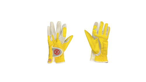 Vist Large View of Product Image Which is Used Jr Golf Glove Yellow Fits all