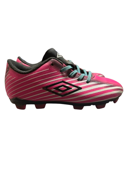 Vist Large View of Product Image Which is Used Umbro UMBRO YTH SZ 10.0 Soccer Cleats Pink And White Youth 10.0