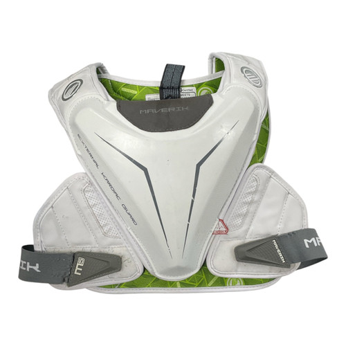 Vist Large View of Product Image Which is Used Maverik M5 Lacrosse Shoulder Pads White MD