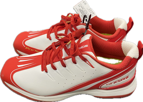 Vist Large View of Product Image Which is Used SQAIRZ PRO-TECT BASEBALL/SOFTBALL CLEATS BB/SB Cleats Red And White Senior 11.5
