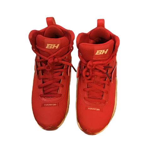 Vist Large View of Product Image Which is Used Under Armour 6000725-601 BB/SB Cleats Red Junior 04