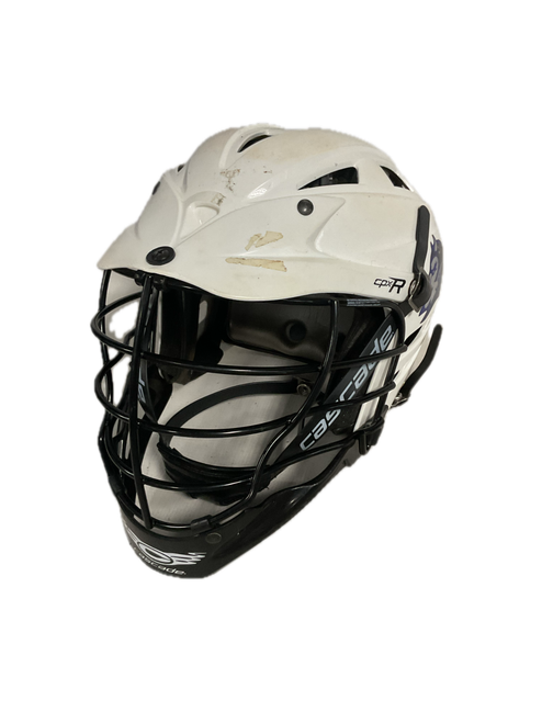 Vist Large View of Product Image Which is Used Cascade CPX-R Lacrosse Helmet White One Size
