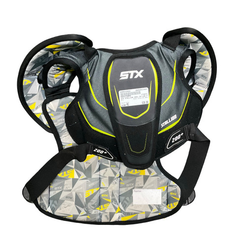 Vist Large View of Product Image Which is Used STX STALLION 200+ Lacrosse Shoulder Pads Grey MD