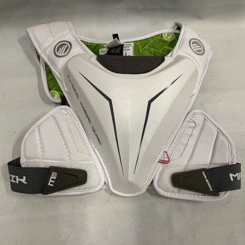 Vist Large View of Product Image Which is Used Maverik M5 SPEED Lacrosse Shoulder Pads White MD