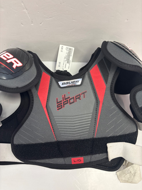 Vist Large View of Product Image Which is Used Bauer LIL SPORT S/P Youth Shoulder Pads LG