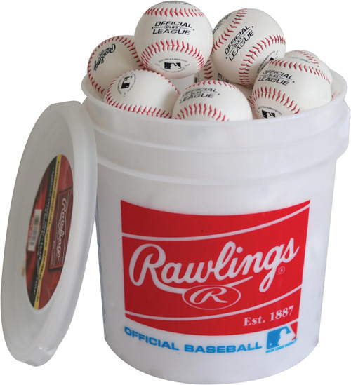 Vist Large View of Product Image Which is Rawlings Official League Recreational Practice OLB3 Baseballs Youth/8U Bucket 24 Count