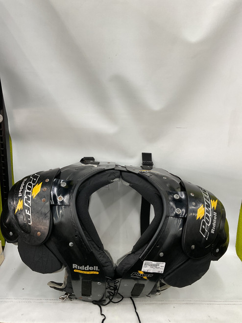 Vist Large View of Product Image Which is Used Riddell POWER PHANTOM FB Shoulder Pads Black 2X