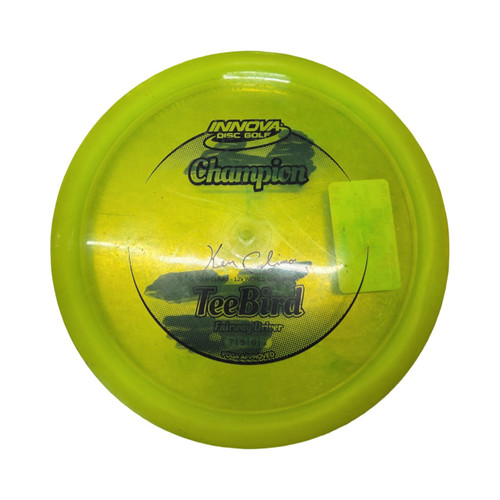 Vist Large View of Product Image Which is Used Innova TEEBIRD CHAMPION Disc Golf Driver Yellow