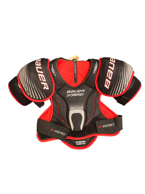 Vist Large View of Product Image Which is Used Bauer X INSTINCT Junior Shoulder Pads LG