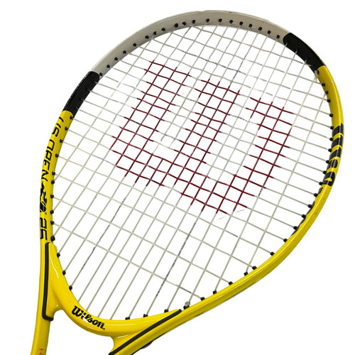 Vist Large View of Product Image Which is Used Wilson US OPEN 25 Junior Tennis Racquet Yellow 25"