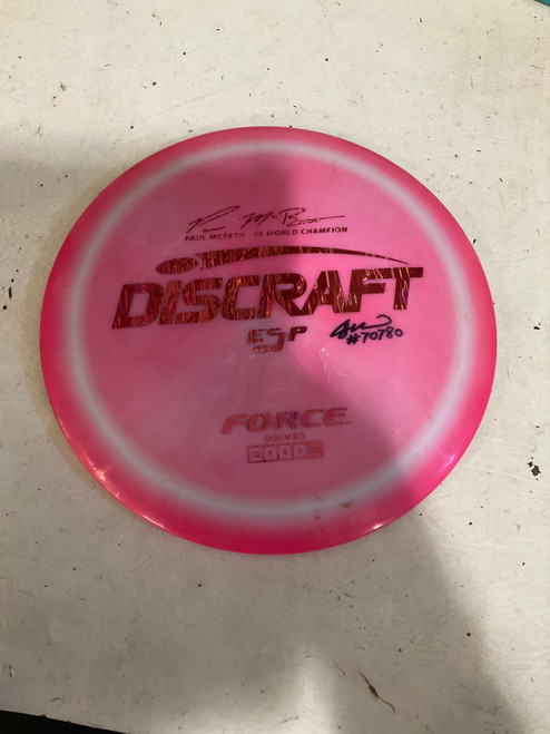 Vist Large View of Product Image Which is Used Discraft FORCE Disc Golf Driver Pink
