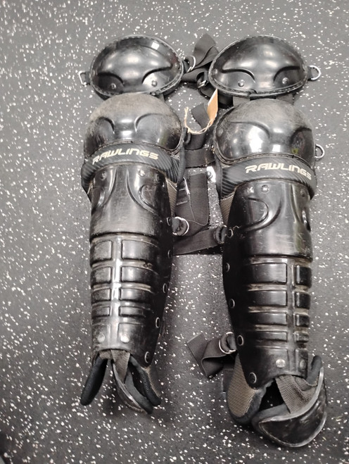 Vist Large View of Product Image Which is Used Rawlings LEG GUARDS Catchers Leg Guards Black Intermed