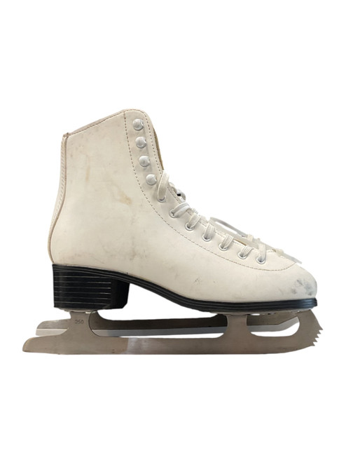 Vist Large View of Product Image Which is Used American Athletic FIGURE SKATE SZ 8 WomensFigure Skate White Senior 8