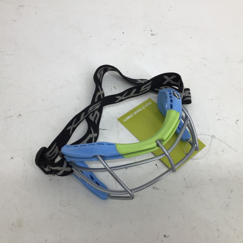 Vist Large View of Product Image Which is Used STX ROOKIE-S YOUTH GOGGLE Lacrosse Facial Protect Carolina Blue Junior