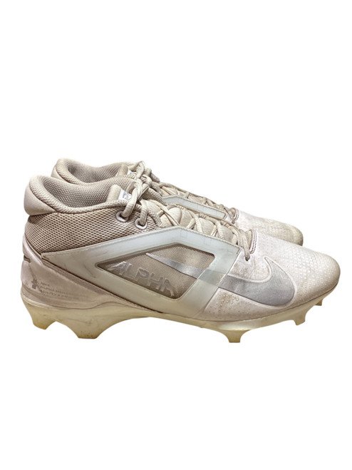 Vist Large View of Product Image Which is Used Nike ALPHA Adult FB Cleats White Senior 10