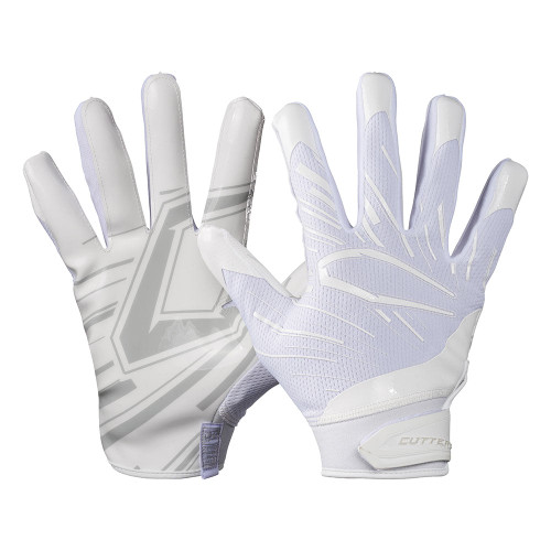 Vist Large View of Product Image Which is Shock DR Game Day Pro Senior Football Receiver Gloves, White