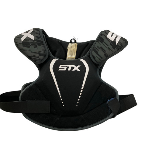 Vist Large View of Product Image Which is Used STX STALLION 75 Lacrosse Shoulder Pads Black LG