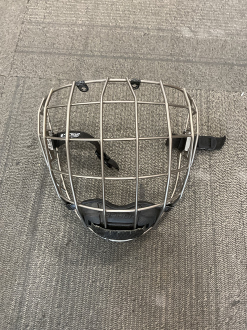 Vist Large View of Product Image Which is Used Bauer CAGE Hockey Wire Mask Grey One Size