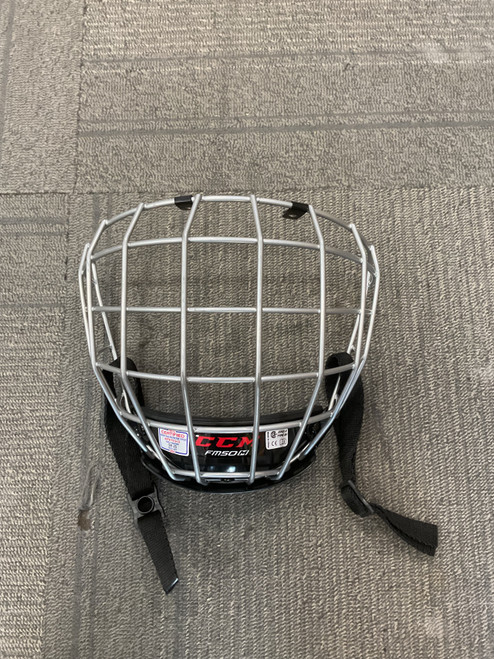 Vist Large View of Product Image Which is Used CCM FM50 Hockey Wire Mask Grey MD