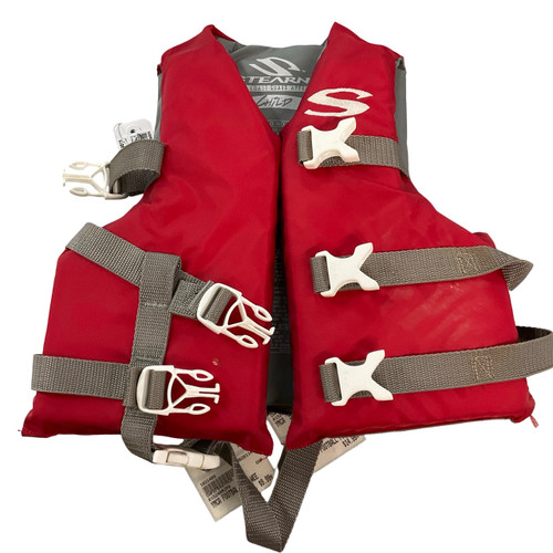 Vist Large View of Product Image Which is Used Stearns Child PFD Red Child 30-50