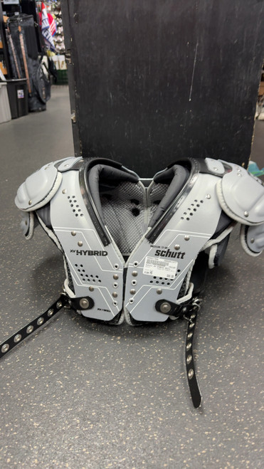 Vist Large View of Product Image Which is Used Schutt XV HYBRID SKILL FB Shoulder Pads Grey MD