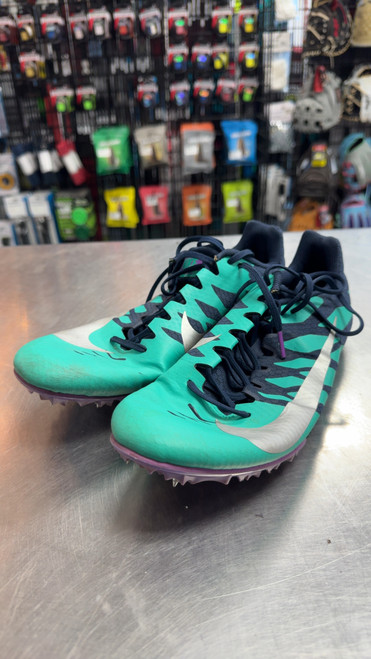 Vist Large View of Product Image Which is Used Nike Track & Field Cleats Adult Teal Senior 11