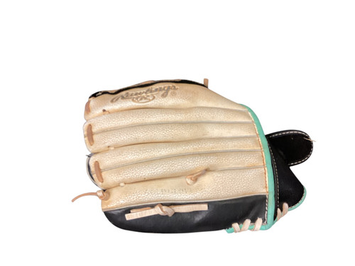 Vist Large View of Product Image Which is Used Rawlings FP110BW BB/SB Glove RH Throw Black 11"