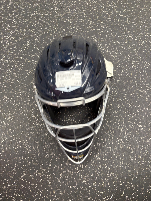 Vist Large View of Product Image Which is Used All Star MVP2500 Catchers Helmet w/Mask Navy Blue One Size