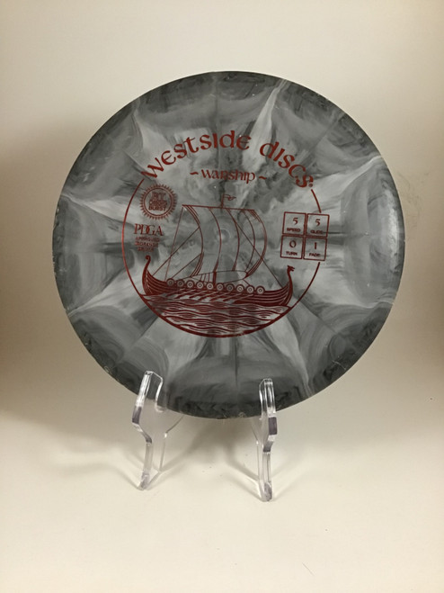 Vist Large View of Product Image Which is Used Westside BT ORIGIO BURST WARSHIP Disc Golf Mid Range Grey 173g