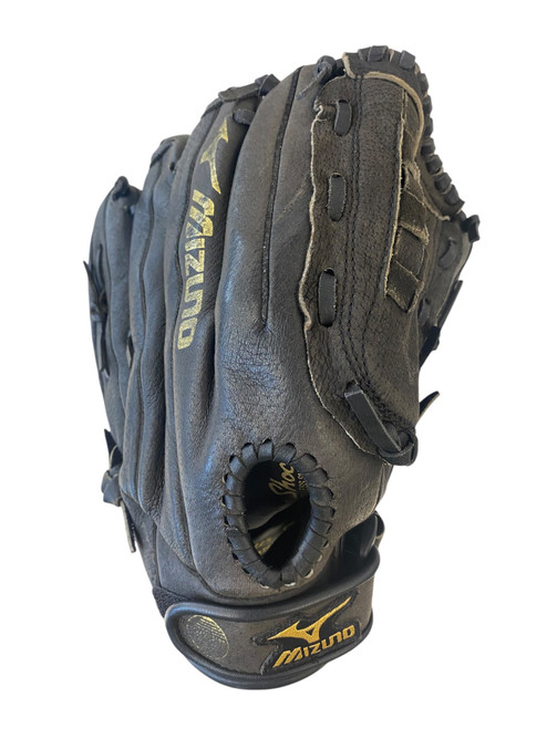 Vist Large View of Product Image Which is Used Mizuno BALL PARK BB/SB Glove RH Throw Black 12"