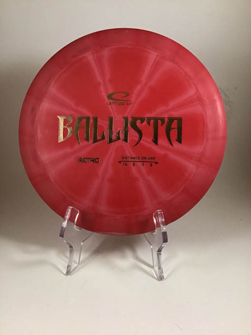 Vist Large View of Product Image Which is Used Latitude 64 RETRO BALLISTA Disc Golf Driver Red 173g