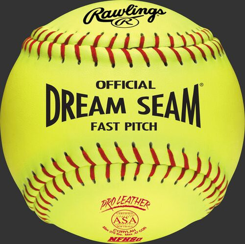 Vist Large View of Product Image Which is Rawlings Softballs Dream Seam 12" Dozen C12RYLAH