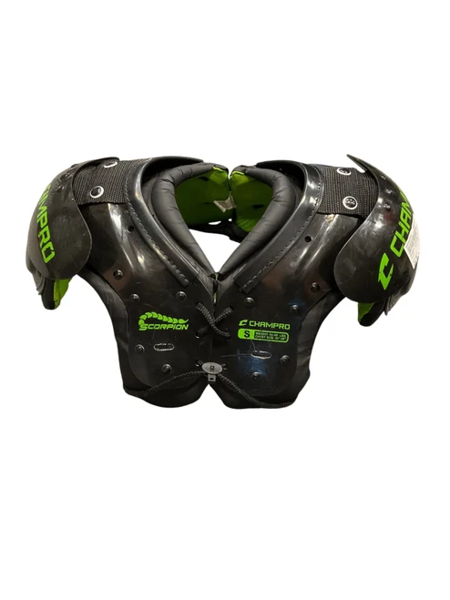 Vist Large View of Product Image Which is Used Champro SCORPION 26-28 SM FB Shoulder Pads Black SM