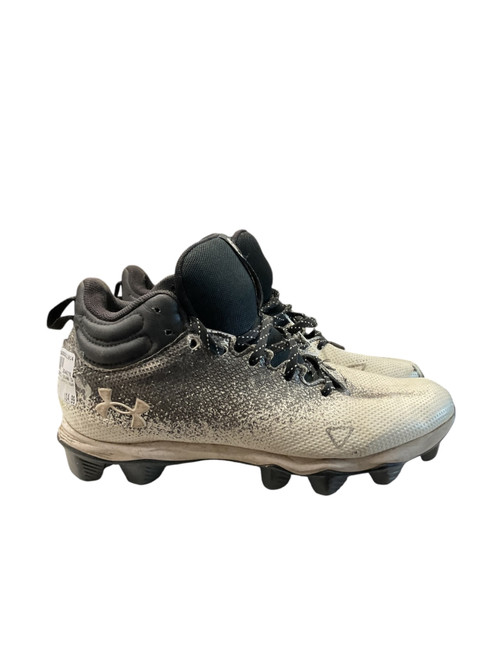 Vist Large View of Product Image Which is Used Under Armour LOCKED DOWN BB/SB Cleats Black And White Junior 05