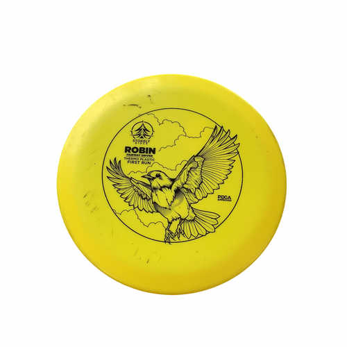 Vist Large View of Product Image Which is Used STOKLEY DISCS ROBIN Disc Golf Driver Yellow