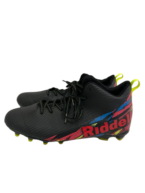 Vist Large View of Product Image Which is Used Riddell Mens 13 FB Adult FB Cleats Black 