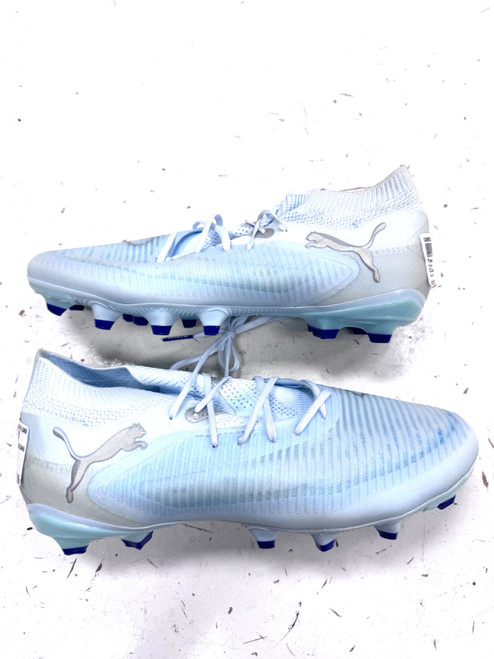 Vist Large View of Product Image Which is Used Puma Soccer Cleats Turquoise Senior 8