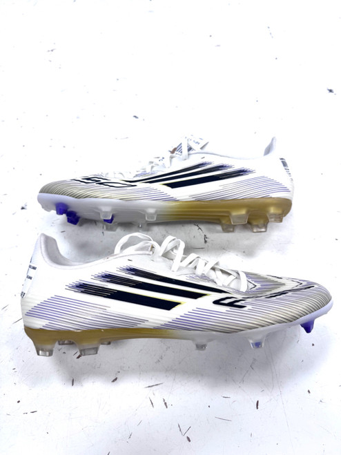 Vist Large View of Product Image Which is Used Adidas Soccer Cleats White Senior 10.5