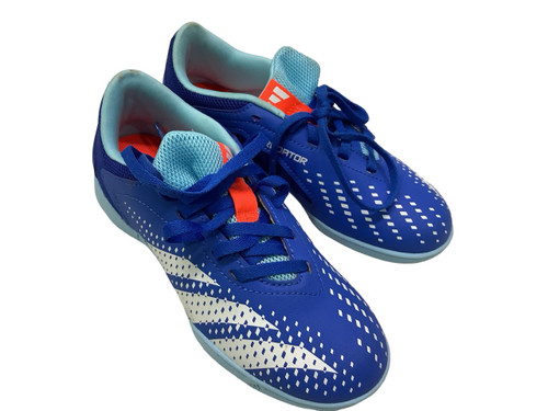 Vist Large View of Product Image Which is Used Adidas Soccer Indoor Shoes Royal Blue Junior 02
