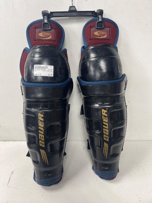 Vist Large View of Product Image Which is Used Bauer SUPREME 1000 Senior Shin Guards None 15"