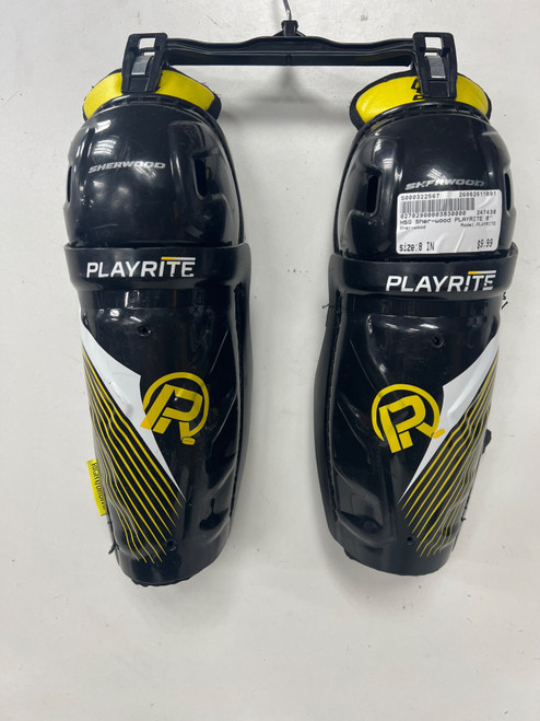 Vist Large View of Product Image Which is Used Sher-wood PLAYRITE Youth Shin Guards None 8"