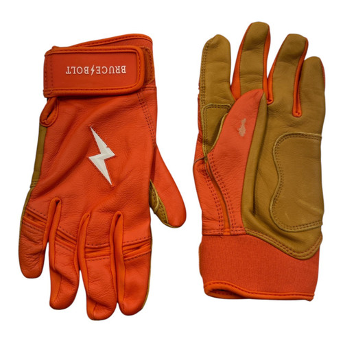 Vist Large View of Product Image Which is Used Bruce Bolt Batting Gloves Orange XL