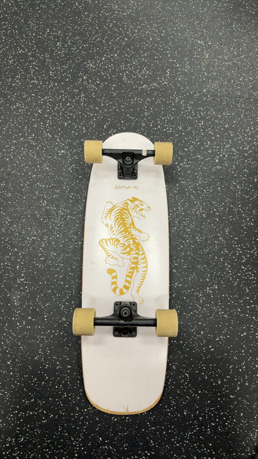 Vist Large View of Product Image Which is Used Land Yachtz BENGAL TIGER Complete Skateboard White 8 3/4"